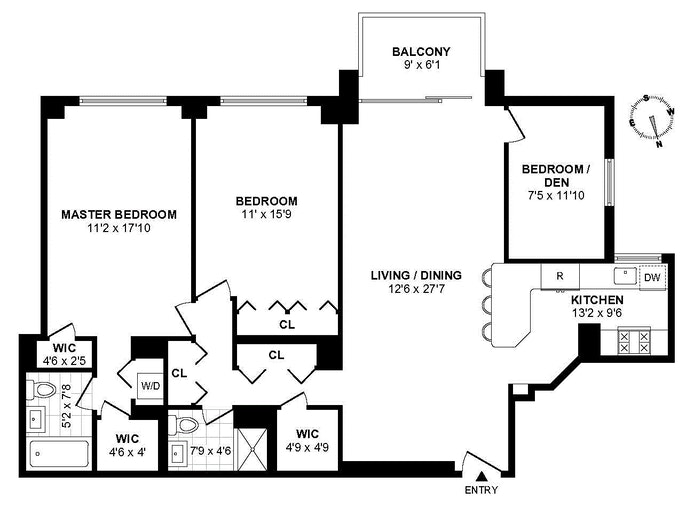 Floorplan for 45 East 89th Street, 18G