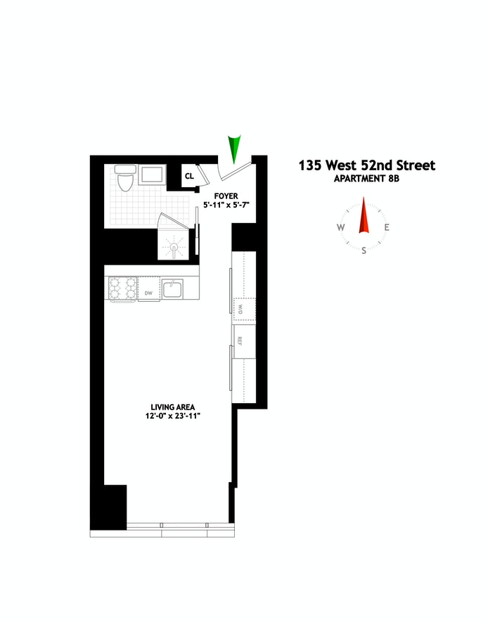 Floorplan for 135 West 52nd Street, 8B