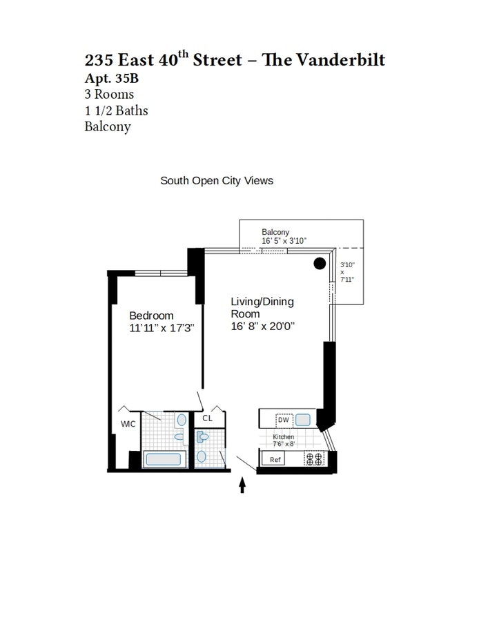 Floorplan for 235 East 40th Street, 35B