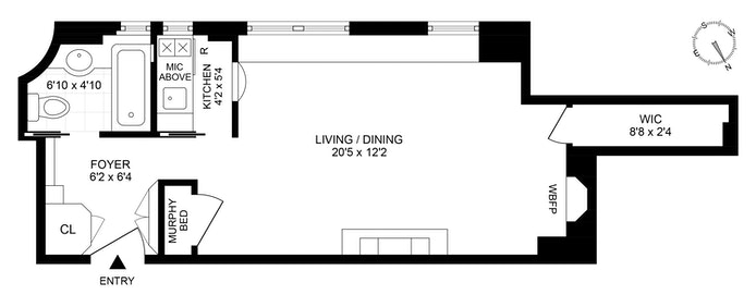 Floorplan for 10 Mitchell Place, 3E