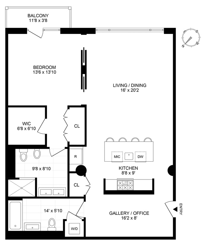 Floorplan for 160 Imlay St, 3A5