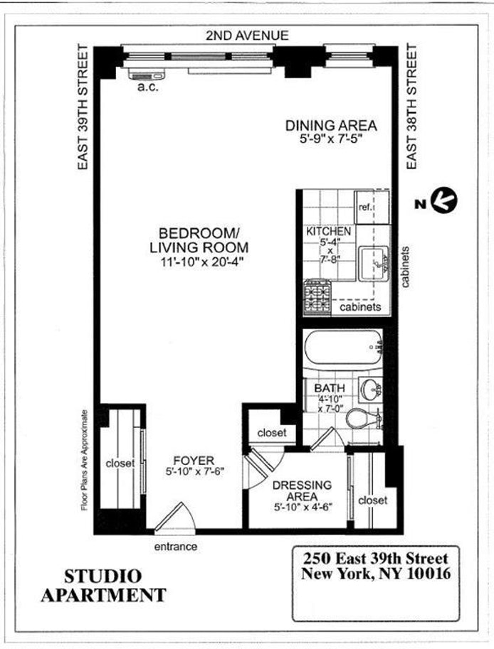 Floorplan for 250 East 39th Street, 7F