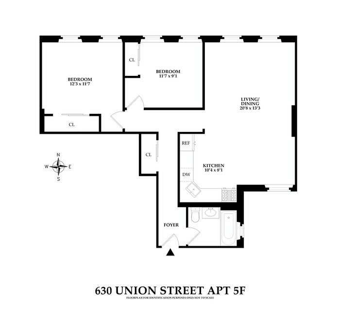 Floorplan for 630 Union Street, 5F