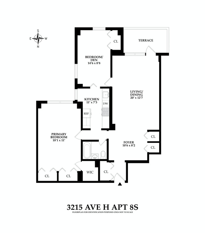 Floorplan for 3215 Avenue H, 8S