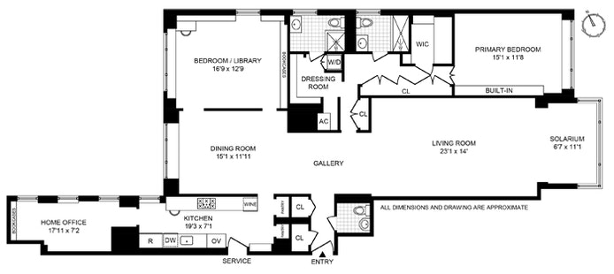 Floorplan for 35 Sutton Place, 12C