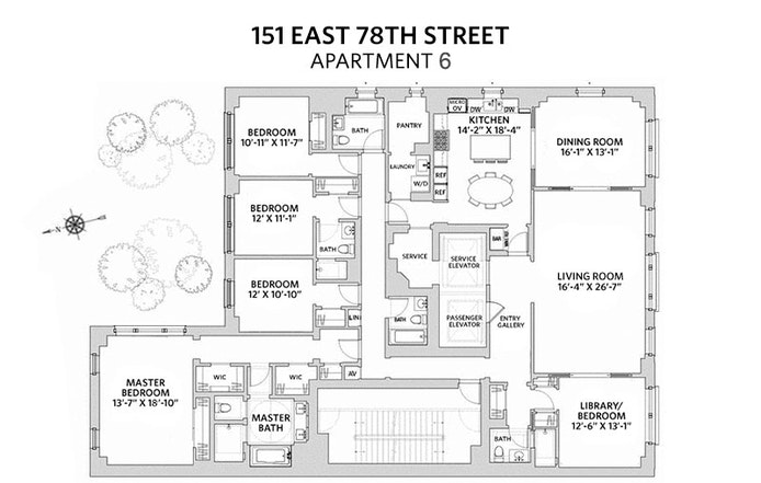 Floorplan for 151 East 78th Street