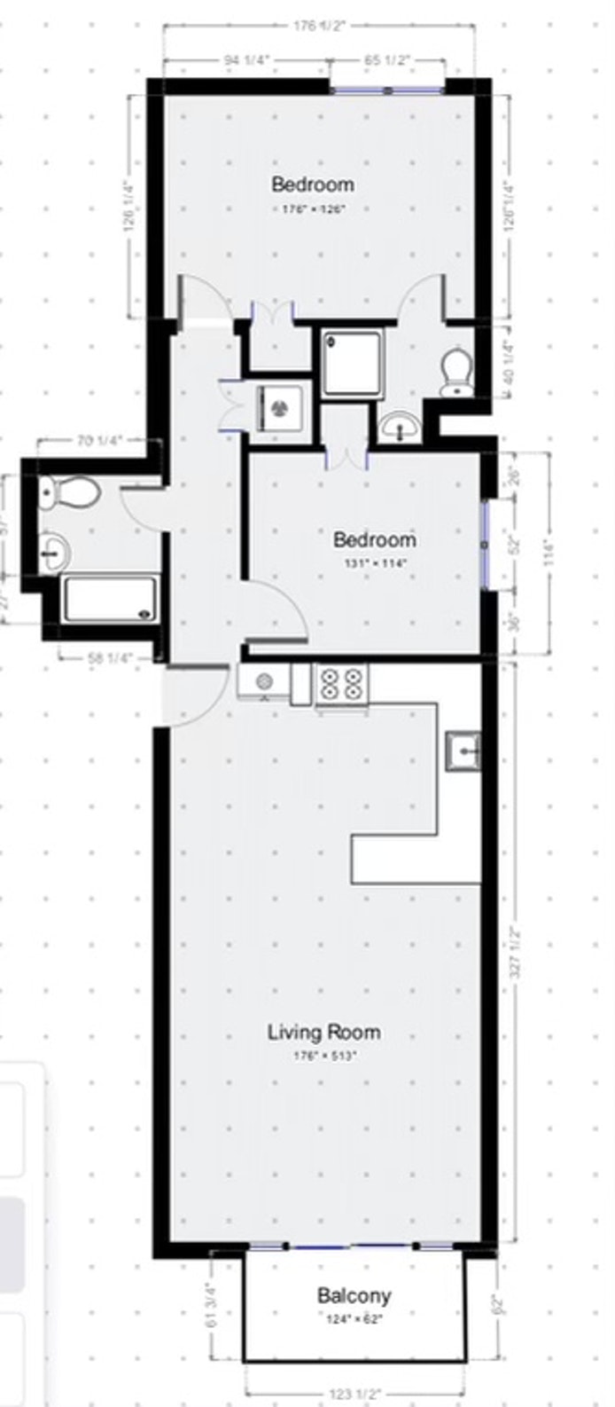 Floorplan for 560 19th Street, 2B