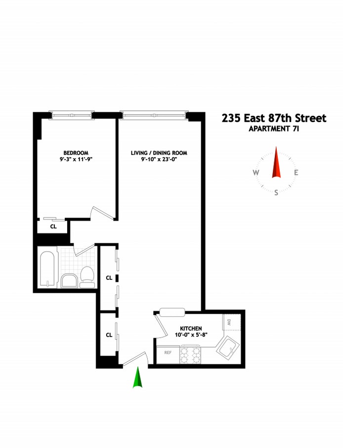 Floorplan for 235 East 87th Street, 7I