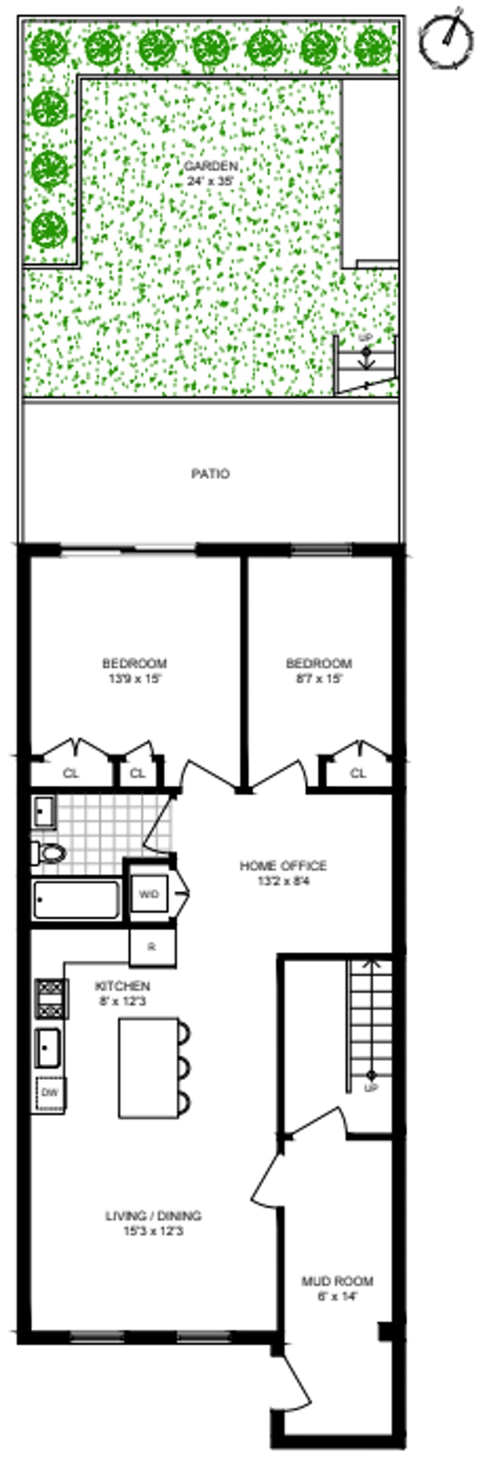 Floorplan for 303 Gates Avenue, 1