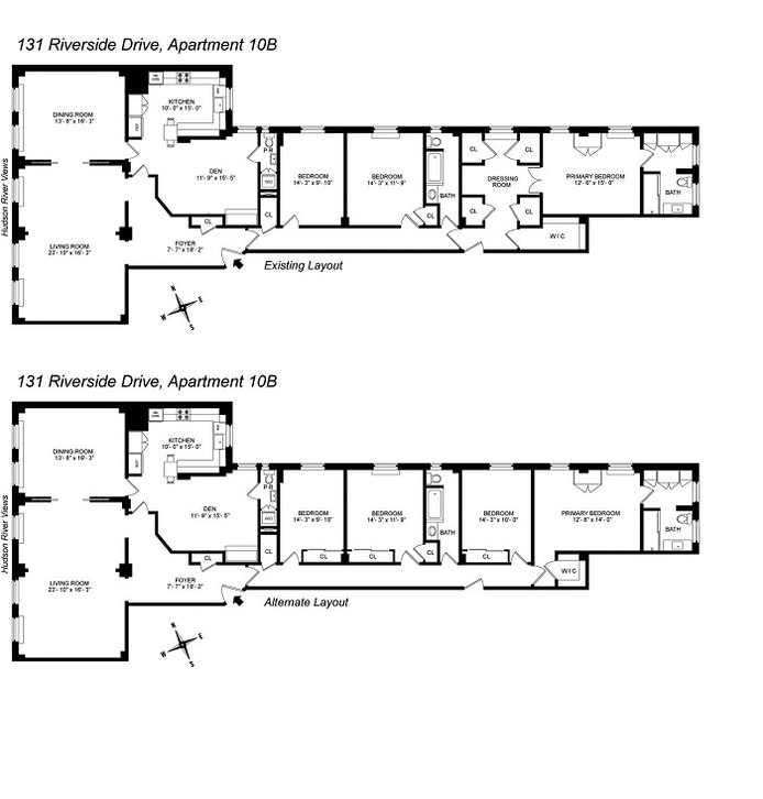 Floorplan for 131 Riverside Drive, 10B