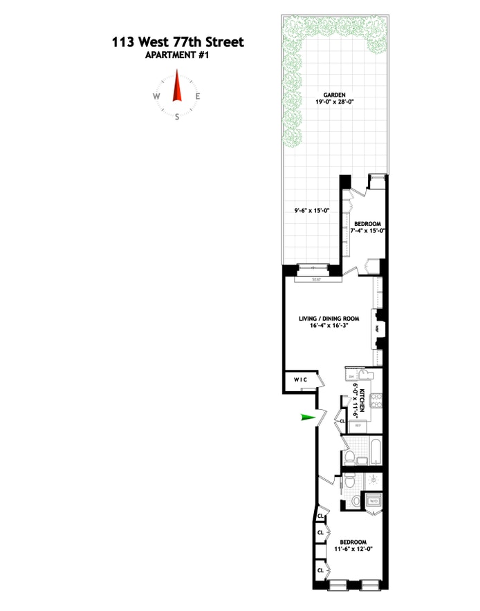 Floorplan for 113 West 77th Street, 1