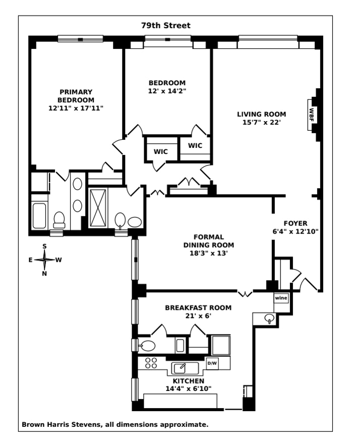 Floorplan for 175 East 79th Street, 12B