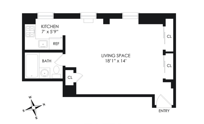 Floorplan for 138 East 38th Street, 4B