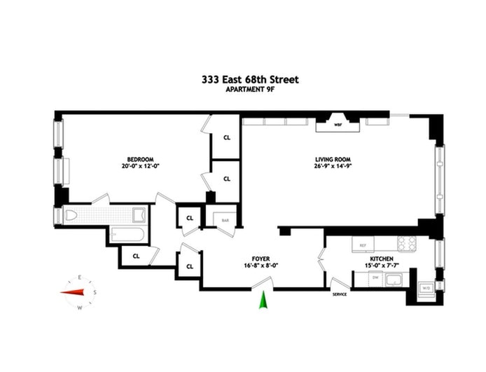 Floorplan for 333 East 68th Street, 9F