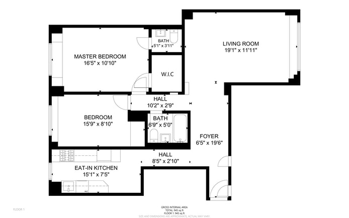 Floorplan for 1270 Fifth Avenue, 3L