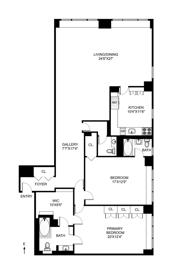 Floorplan for 340 East 64th Street, 14L