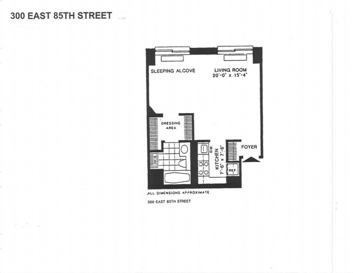 Floorplan for 300 East 85th Street, 603