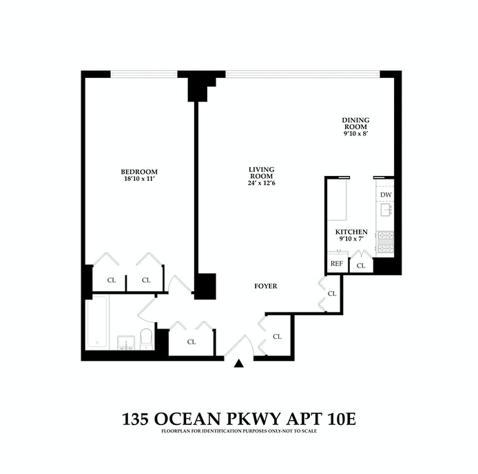 Floorplan for 135 Ocean Parkway, 10E