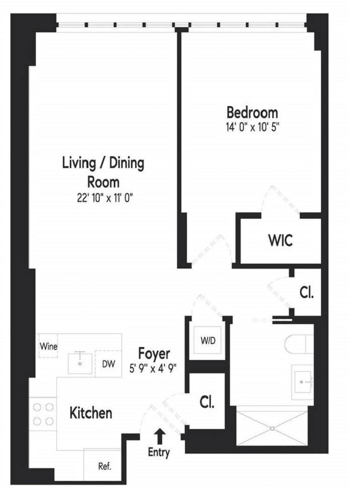 Floorplan for 591 Third Avenue, 9B