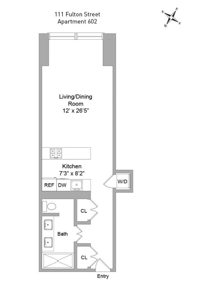 Floorplan for 111 Fulton Street, 602