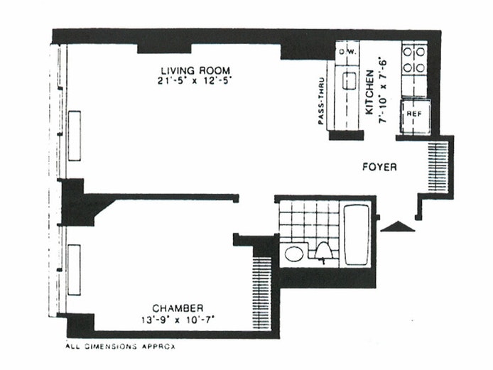 Floorplan for 300 East 85th Street, 401
