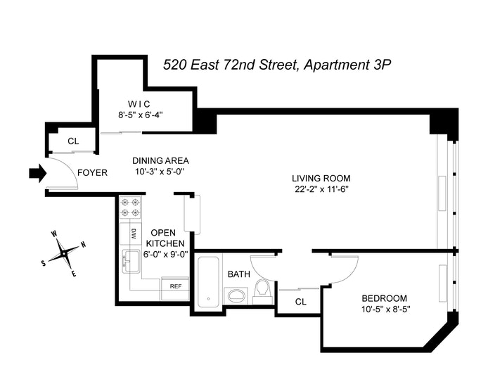 Floorplan for 520 East 72nd Street, 3P