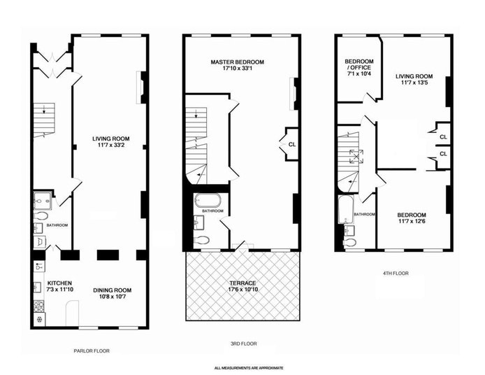 Floorplan for 378 Adelphi St, Townhouse