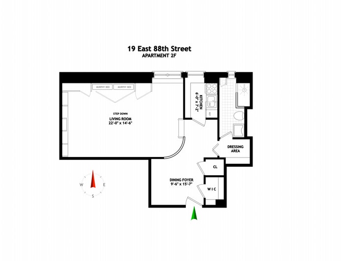 Floorplan for 19 East 88th Street, 2F