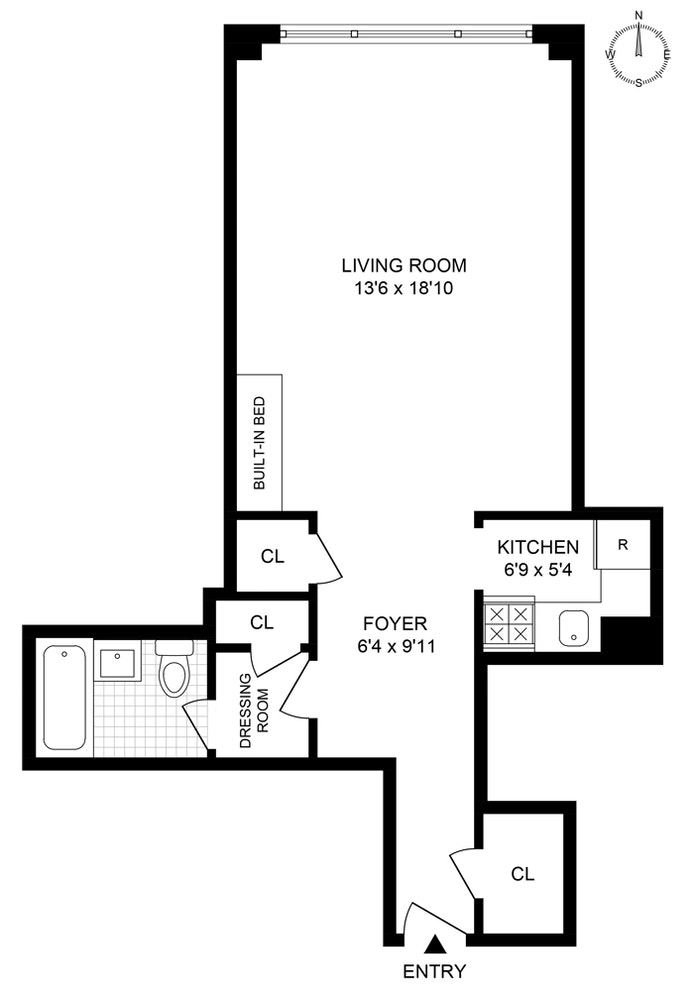 Floorplan for 420 East 55th Street, 12U