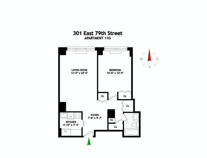 Floorplan for 301 East 79th Street, 11G