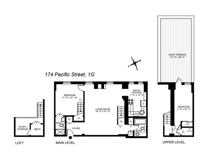 Floorplan for 174 Pacific Street, 1G