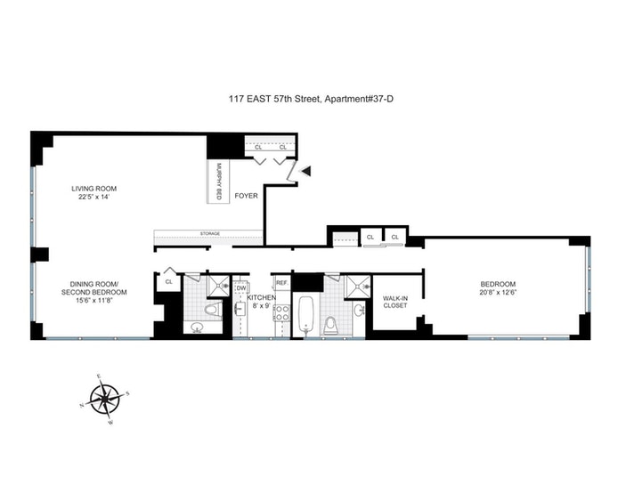 Floorplan for 117 East 57th Street, 37D