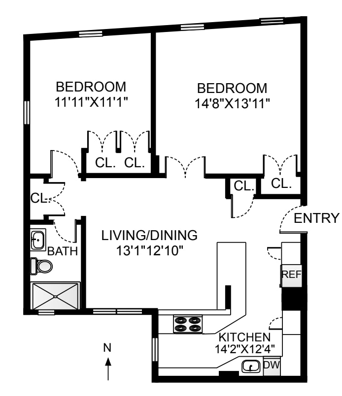 Floorplan for 1793 Riverside Drive, 6B