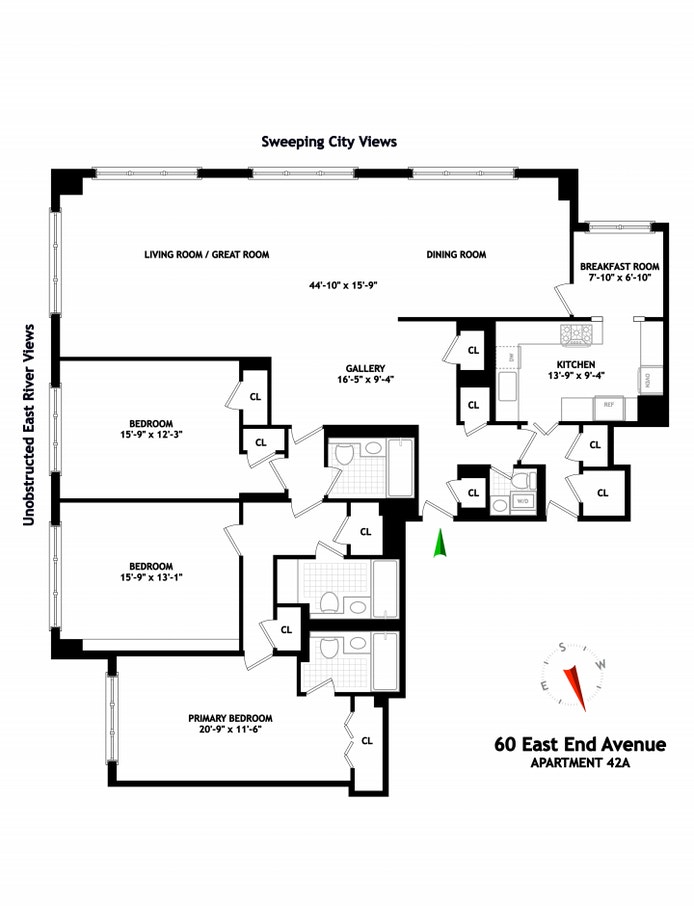 Floorplan for 60 East End Avenue, 42A