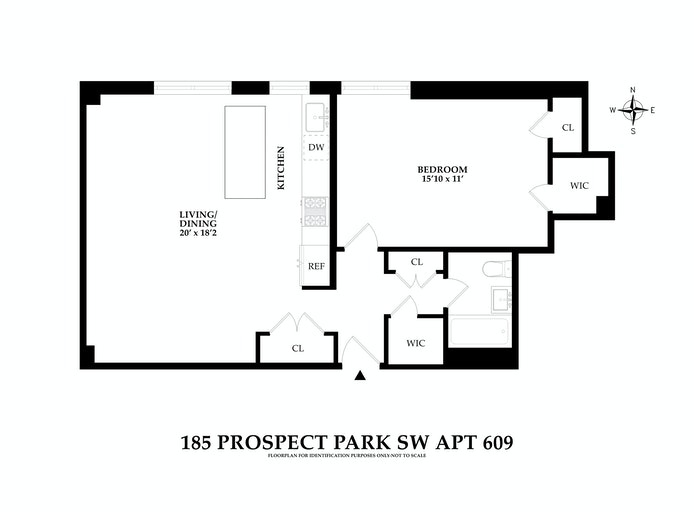 Floorplan for 185 Prospect Park Sw, 609