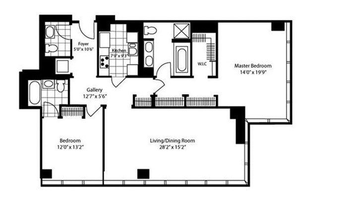 Floorplan for 151 East 58th Street, 35D