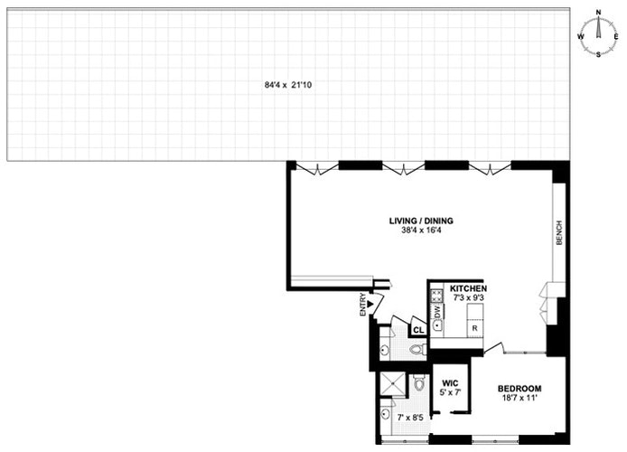 Floorplan for 132 Perry Street, 4A