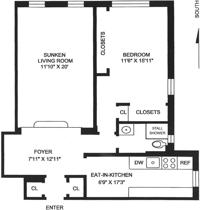 Floorplan for 349 East 49th Street, 6N