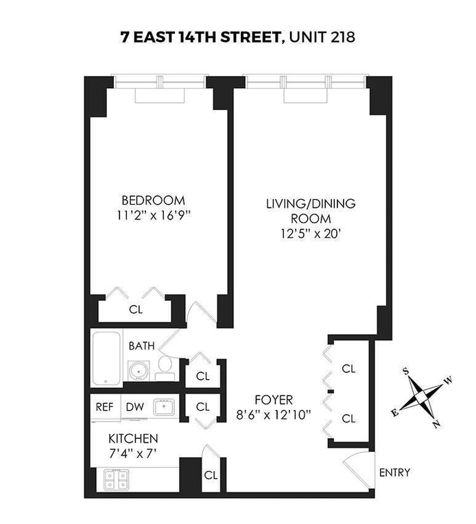 Floorplan for 7 East 14th Street