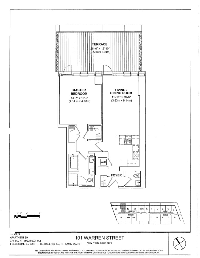 Floorplan for 101 Warren Street, 530