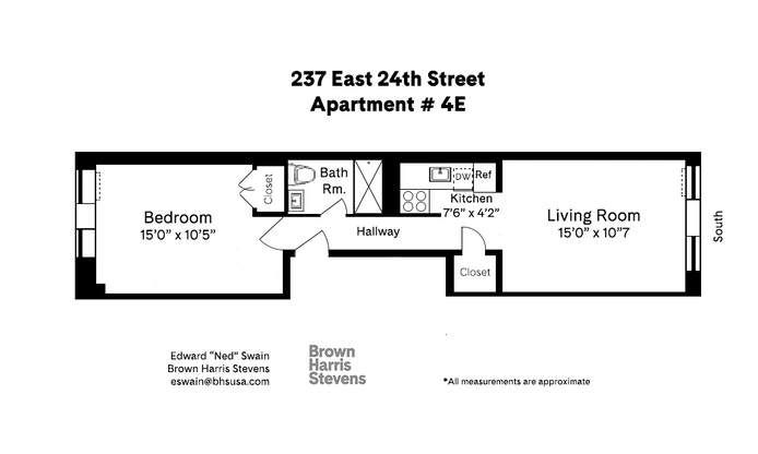 Floorplan for 237 East 24th Street, 4E