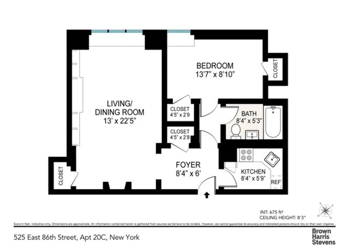 Floorplan for 525 East 86th Street, 20C