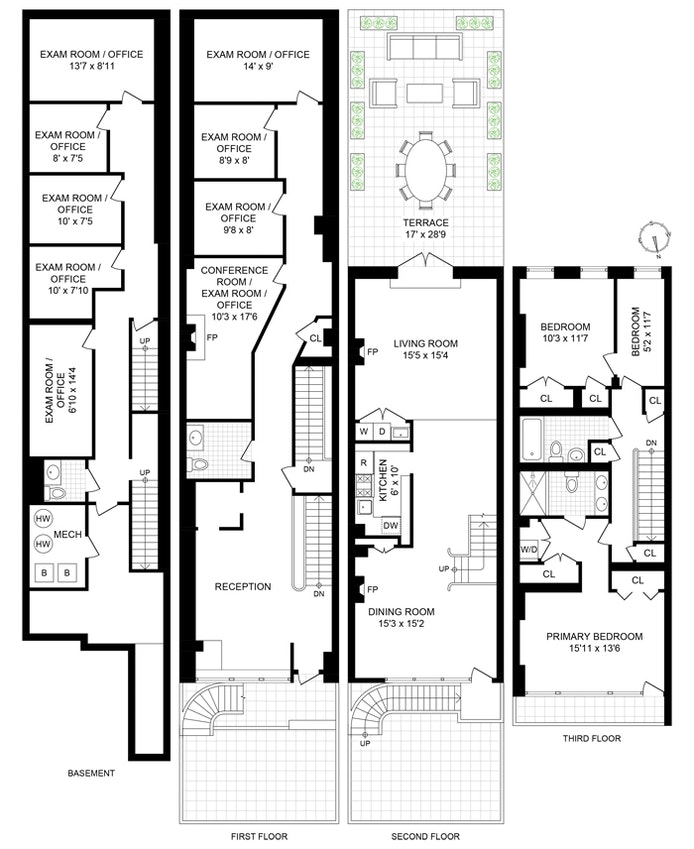 Floorplan for 364 East 69th Street, Townhouse