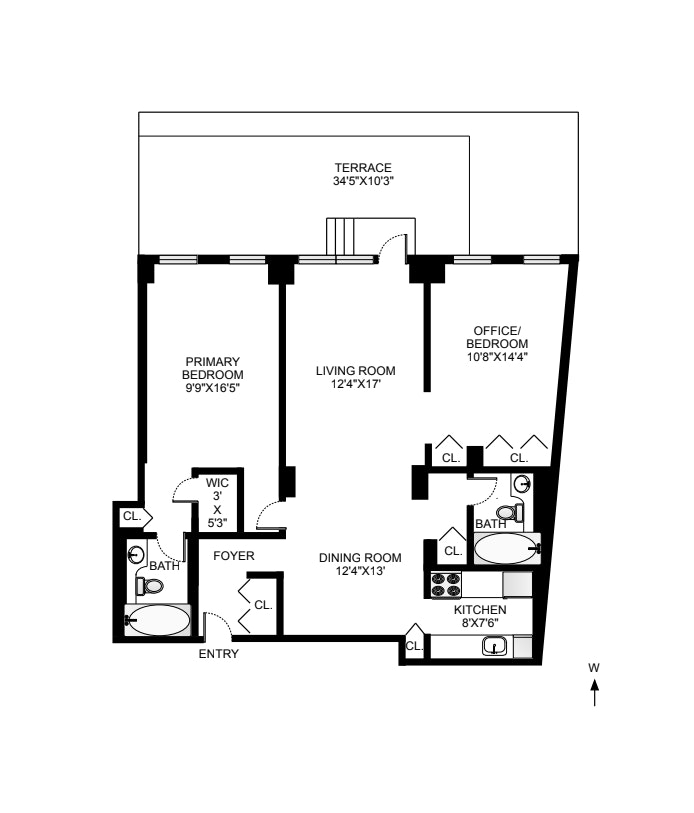 Floorplan for 377 Rector Place, 1C