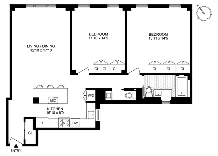 Floorplan for 59 West 71st Street, 7C