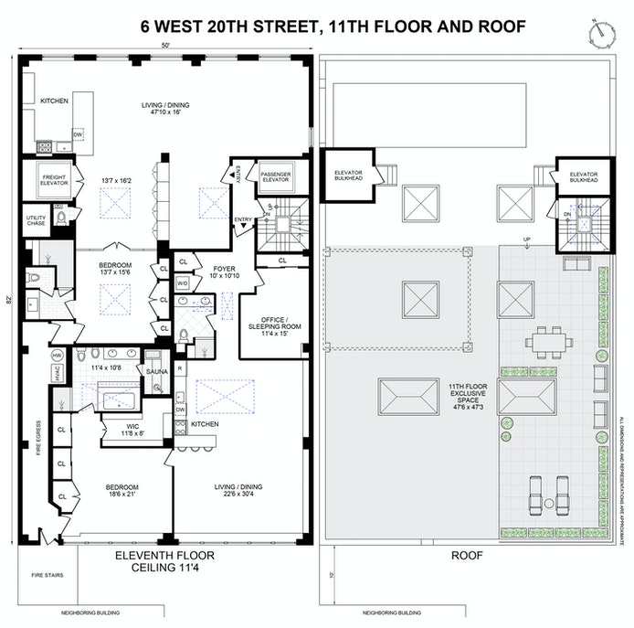 Floorplan for 6 West 20th Street, PH