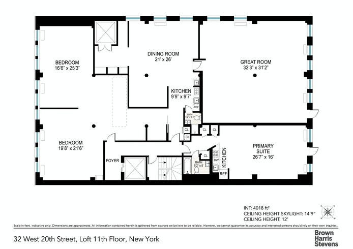 Floorplan for 32 West 20th Street, 11FL