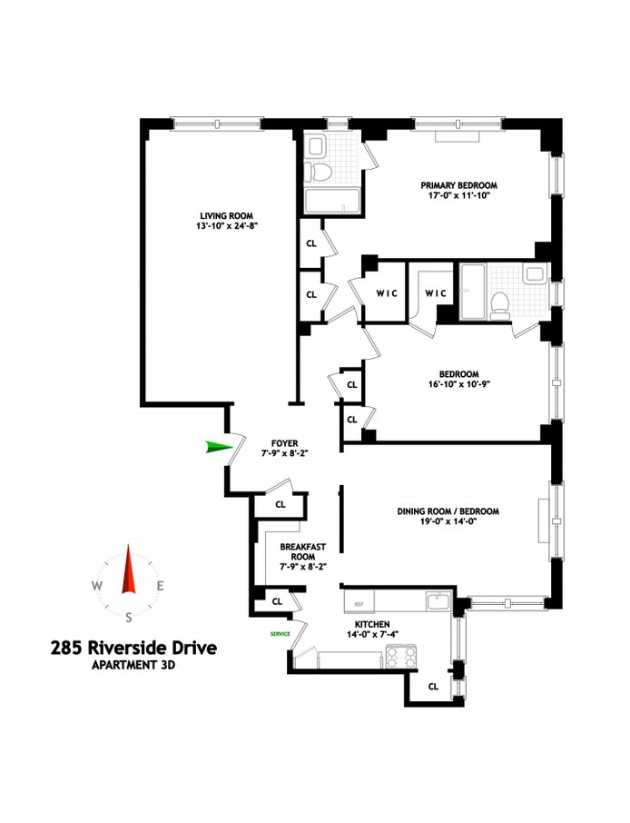 Floorplan for 285 Riverside Drive, 3D