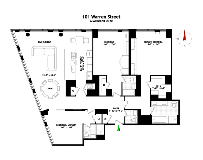 Floorplan for 101 Warren Street, 2320