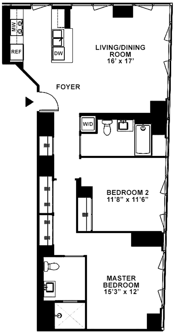 Floorplan for 57 Reade Street, 17A